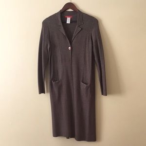 Anne Klein brown, long length sweater, size S